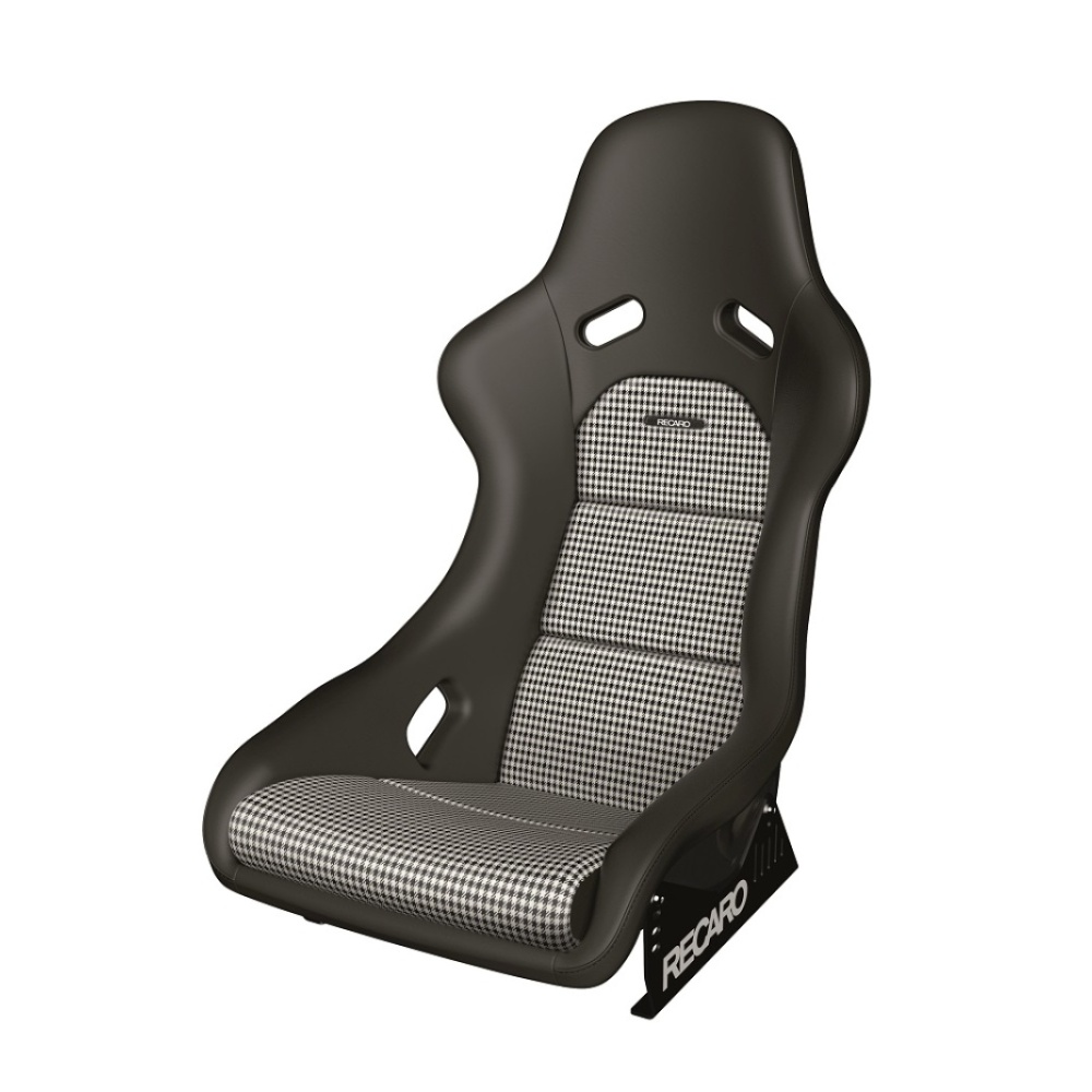 Recaro Classic Pole Position ABE Seat - Black Leather/Pepita Fabric